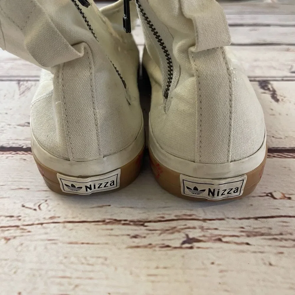 Adidas Nizza Hi Human Made Canvas Sneakers Off White FY5188 US Size 10 1/2 Men's